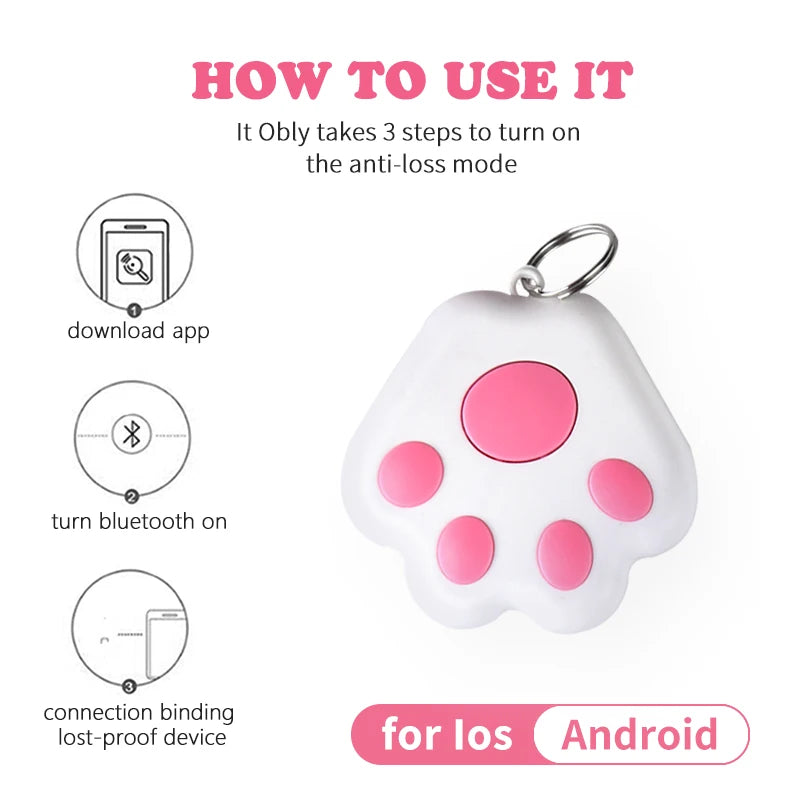 Pet Claw Mini Gps Collar Key Tracker