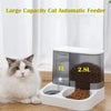 Large Capacity Automatic Cat Food Dispenser and Water Bowl